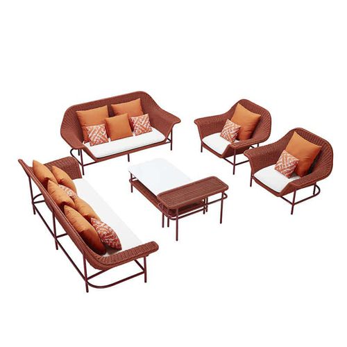 Set lounge da giardino contemporaneo - LISBOA - Higold - in alluminio / in corda / in ceramica