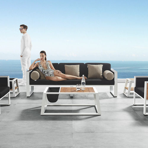 Divano contemporaneo - YORK - Higold - da esterno / in Sunbrella® / con braccioli