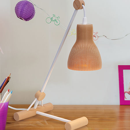 Lampada da tavolo - BIO S - Luxcambra - in legno / design originale / con cavo