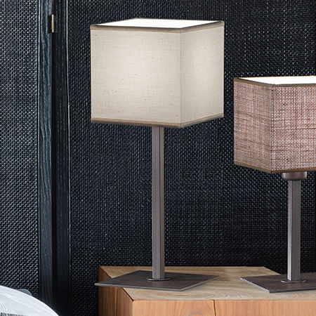 Lampada da tavolo - KENIA S - Luxcambra - in cotone / contemporanea / con cavo