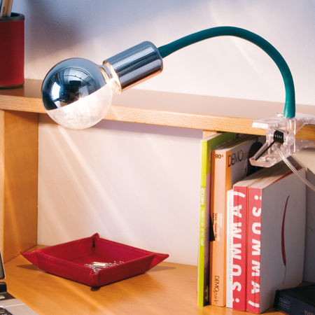 Lampada da tavolo - FLEX - Luxcambra - in metallo cromato / contemporanea / con cavo