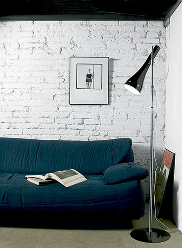 Lampada da terra - RETRO  - Luxcambra - in nichel / contemporanea / con cavo