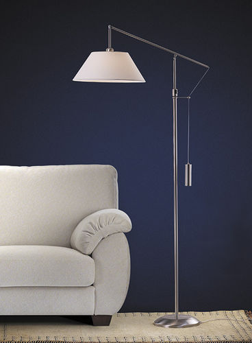 Lampada da terra - VENECIA - Luxcambra - in nichel / in cotone / contemporanea