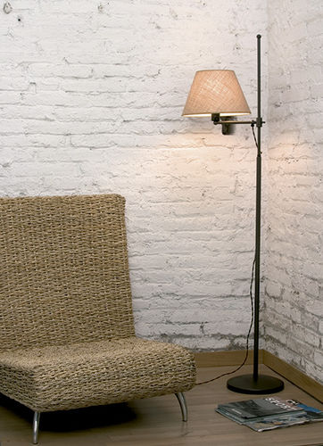 Lampada da terra - LONDON CROSS P - Luxcambra - in cotone / contemporanea / con cavo