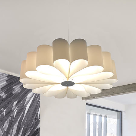 Lampada a sospensione - LAILA - Luxcambra - in faggio / in PVC / contemporanea