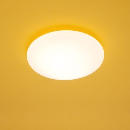 Plafoniera contemporanea - MOON 3 PL - Luxcambra - rotonda / in nichel / a lampada fluorescente