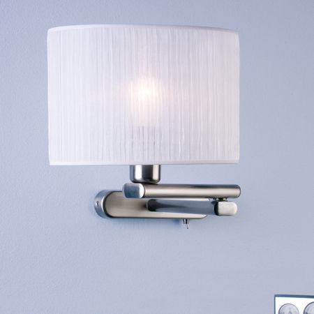Applique contemporanea - HOTEL A - Luxcambra - da interno / in nichel / in tessuto