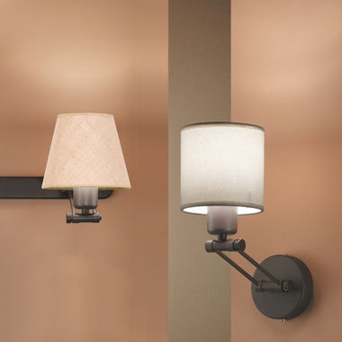 Applique contemporanea - AGRIPINA A - Luxcambra - da interno / in nichel / in cotone