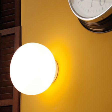 Applique contemporanea - MOON 1 A - MOON 2 A - MOON 3 A - Luxcambra - da interno / in nichel / in opalina