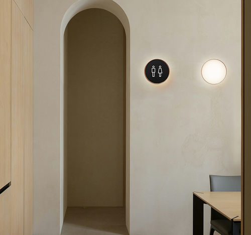 Applique contemporanea - POL A - Luxcambra - da interno / in ferro / in opalina