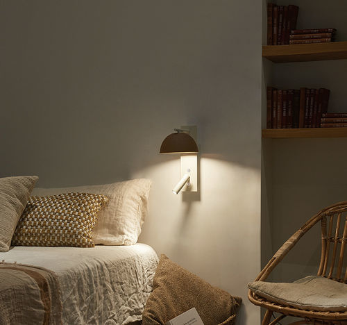 Applique contemporanea - ABSIS READER  - Luxcambra - da interno / in ceramica / tonda