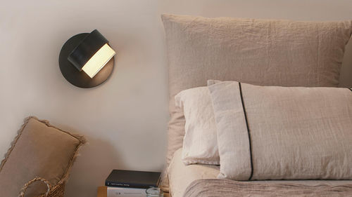 Applique moderna - KAN A XL - Luxcambra - da interno / in metallo / in tessuto