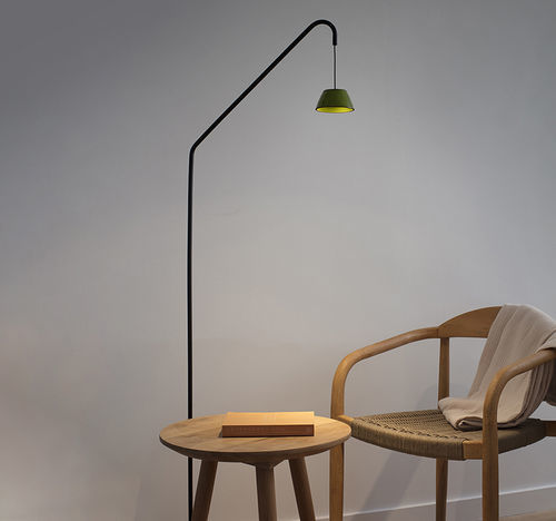 Lampada da terra - ABSIDIOLA P ARCO - Luxcambra - in metallo verniciato / in ceramica / in alabastro