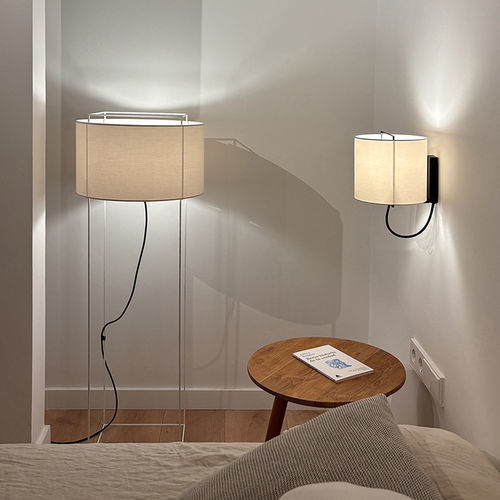 Applique contemporanea - LEWIT A - Luxcambra - da interno / in ferro / in tessuto