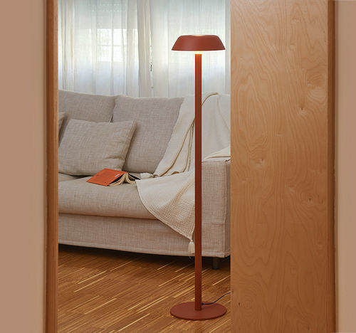 Lampada da terra - SARRIA P - Luxcambra - da pavimento / in vetro / in tessuto