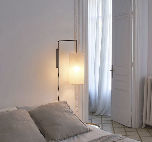 Applique contemporanea - TEIDE - Luxcambra - da interno / in nichel / in cotone