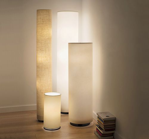 Colonna luminosa contemporanea - TUB P - Luxcambra - in cotone / LED / da interno