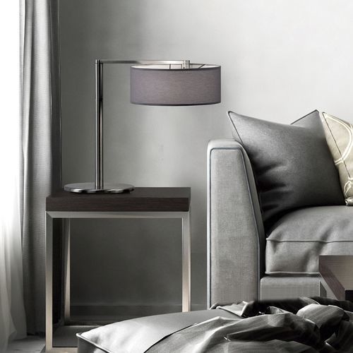 Lampada da tavolo - MATRIX S - Luxcambra - in nichel / in seta / contemporanea