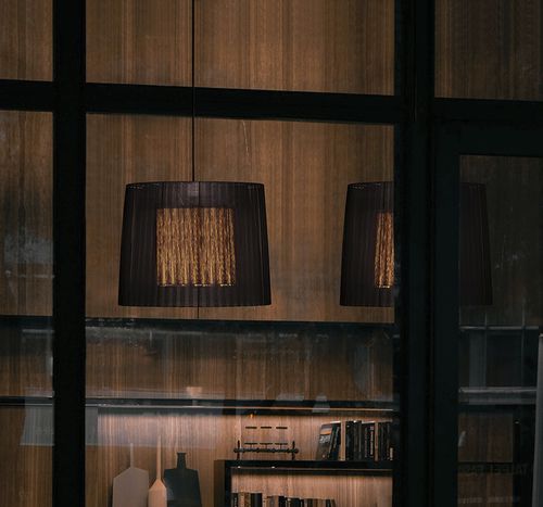 Lampada a sospensione - INDIANA C - Luxcambra - in tessuto / contemporanea / con cavo