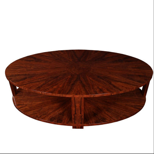 Tavolino basso Art Deco - CT002 - Cygal Art Deco GmbH & Co. KG - impiallacciato in legno / con supporto in legno / ovale