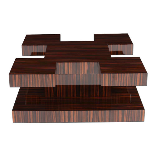 Tavolino basso Art Deco - CT010 - Cygal Art Deco GmbH & Co. KG - in ebano di macassar / in legno con vernice di protezione brillante / con supporto in ebano di macassar