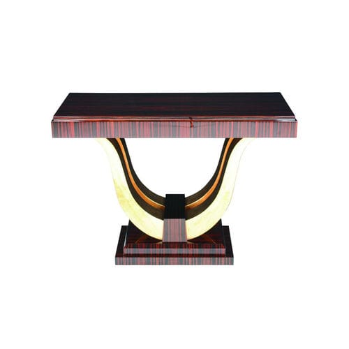 Consolle Art Deco - KS002 - Cygal Art Deco GmbH & Co. KG - in legno con vernice di protezione brillante / in ebano di macassar / con base in metallo dorato