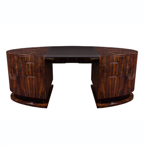 Scrivania da terra - ZD001 - Cygal Art Deco GmbH & Co. KG - da 2 persone / Art Deco / in ziricote