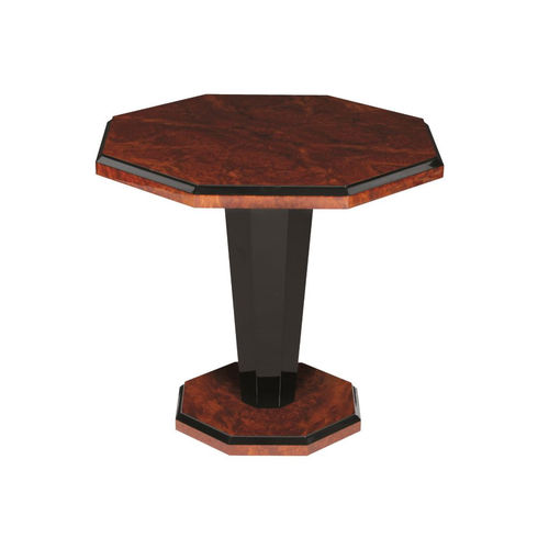 Tavolo d'appoggio Art Deco - BS018 - Cygal Art Deco GmbH & Co. KG - in legno con vernice di protezione brillante / con supporto in legno con vernice di protezione / ottagonale