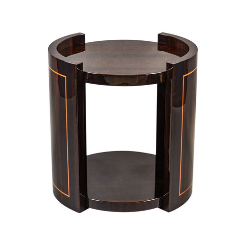 Tavolo d'appoggio Art Deco - BS063 - Cygal Art Deco GmbH & Co. KG - in legno con vernice di protezione brillante / in ebano di macassar / con supporto in legno con vernice di protezione