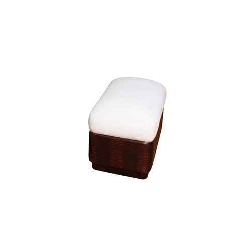 Pouf Art Deco - S122H - Cygal Art Deco GmbH & Co. KG - in tessuto / in pelle / in wengé