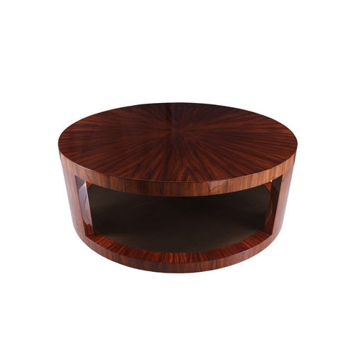 Tavolino basso Art Deco - CT033 - Cygal Art Deco GmbH & Co. KG - in palissandro / con supporto in legno / rotondo