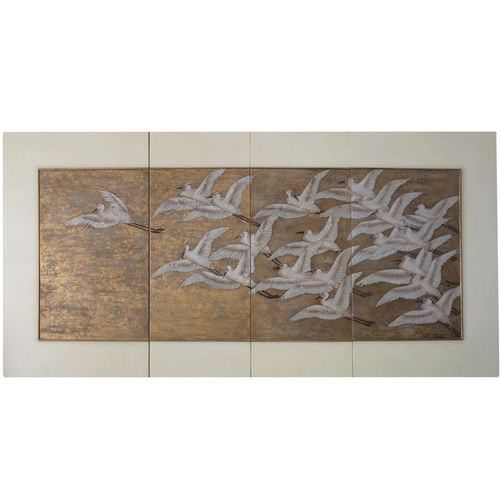 Pannello decorativo da parete - ART004 - CRANE - Cygal Art Deco GmbH & Co. KG - in legno / a rilievo / grigio