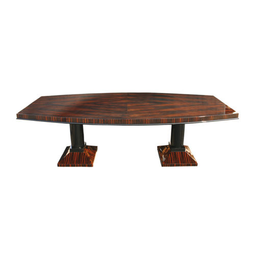 Tavolo Art Deco - T003 - Cygal Art Deco GmbH & Co. KG - in ebano di macassar / in legno con vernice di protezione brillante / con supporto in legno con vernice di protezione