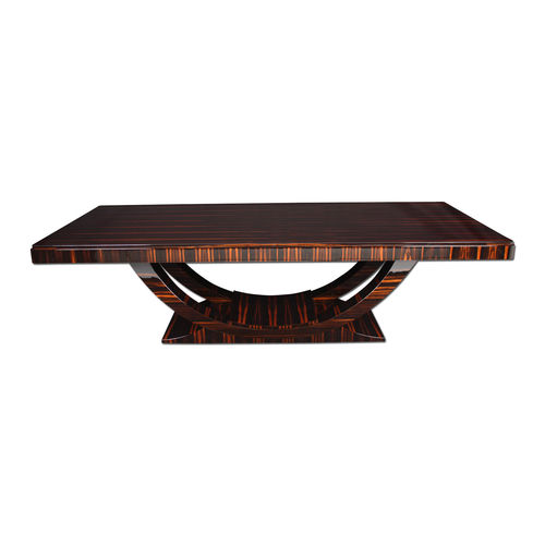 Tavolo da conferenza Art Deco - T020 - Cygal Art Deco GmbH & Co. KG - in legno con vernice di protezione brillante / in ebano di macassar / con supporto in ebano di macassar
