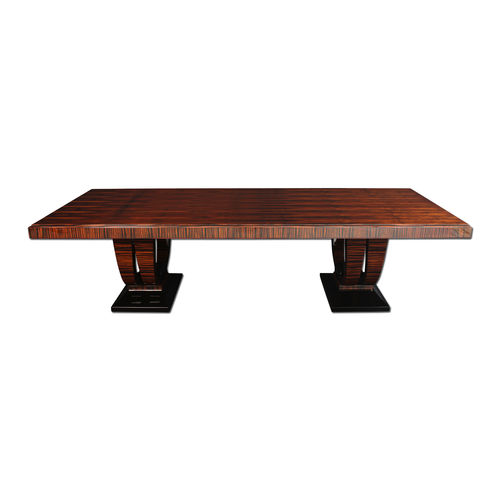 Tavolo da conferenza Art Deco - T044 - Cygal Art Deco GmbH & Co. KG - in legno con vernice di protezione brillante / in ebano di macassar / con supporto in ebano di macassar