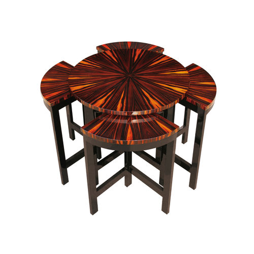 Tavolo d'appoggio Art Deco - CT011 - Cygal Art Deco GmbH & Co. KG - impiallacciato in legno / in legno con vernice di protezione brillante / con supporto in legno