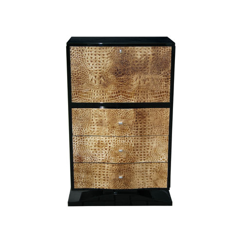 Mobile bar per bar - B012 - Cygal Art Deco GmbH & Co. KG - Art Deco / in ebano di macassar / in pelle