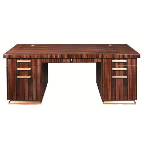 Scrivania da terra - D028 - Cygal Art Deco GmbH & Co. KG - Art Deco / in ebano di macassar / dritta
