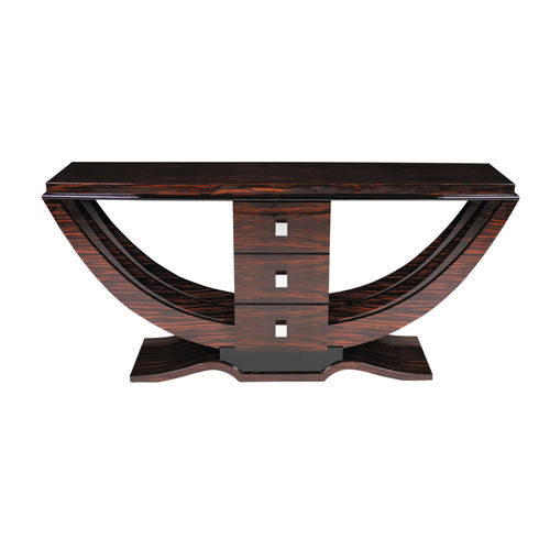 Consolle Art Deco - KS027 - Cygal Art Deco GmbH & Co. KG - in legno con vernice di protezione brillante / in ebano di macassar / con supporto in legno