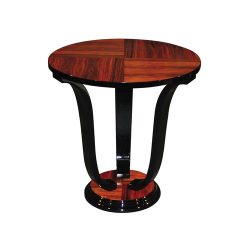 Tavolo d'appoggio Art Deco - BS006 - Cygal Art Deco GmbH & Co. KG - in legno con vernice di protezione brillante / in palissandro / con supporto in legno con vernice di protezione