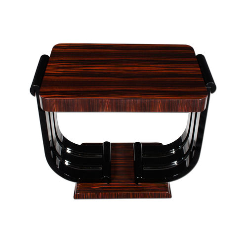 Tavolo d'appoggio Art Deco - BS051 - Cygal Art Deco GmbH & Co. KG - in legno con vernice di protezione brillante / in ebano di macassar / con supporto in legno con vernice di protezione