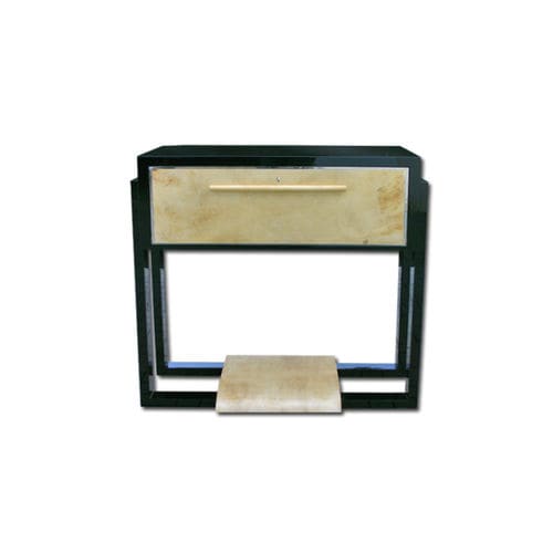 Mobile bar Art Deco - B015 - Cygal Art Deco GmbH & Co. KG - in acciaio inossidabile / in pelle / in carta pergamena