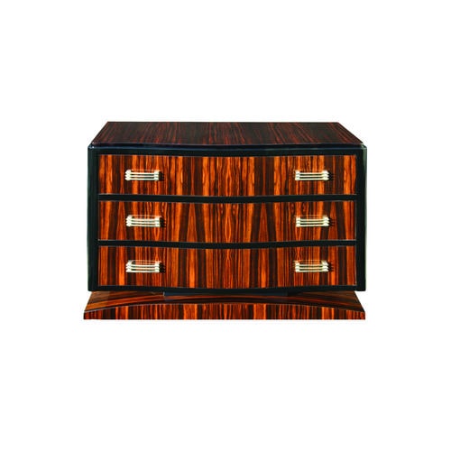 Cassettone Art Deco - K004 - Cygal Art Deco GmbH & Co. KG - in legno con vernice di protezione brillante / in ebano di macassar / rettangolare