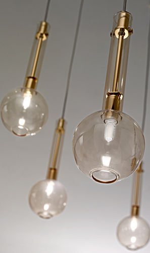Lampada a sospensione - AMPOLLA - selène illuminazione - in ottone / in vetro / contemporanea