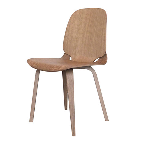 Sedia visitatore design scandinavo - VIGGO - Danerka - da interno / in lana / in pelle