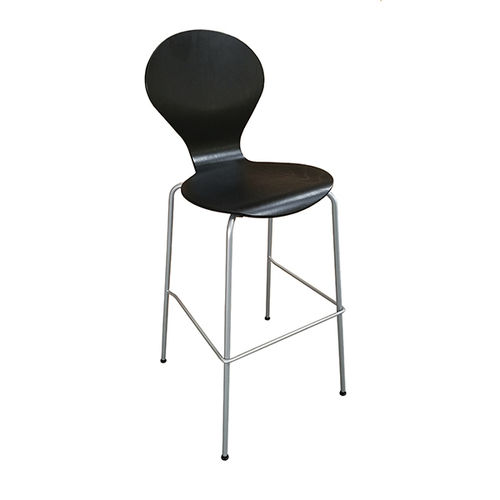 Sedia alta design scandinavo - RONDO - Danerka - da interno / in legno / in acciaio