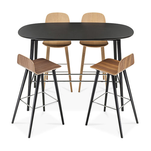 Tavolo alto design scandinavo - BOSTON - Danerka - in rovere / impiallacciato in legno / in MDF stratificato