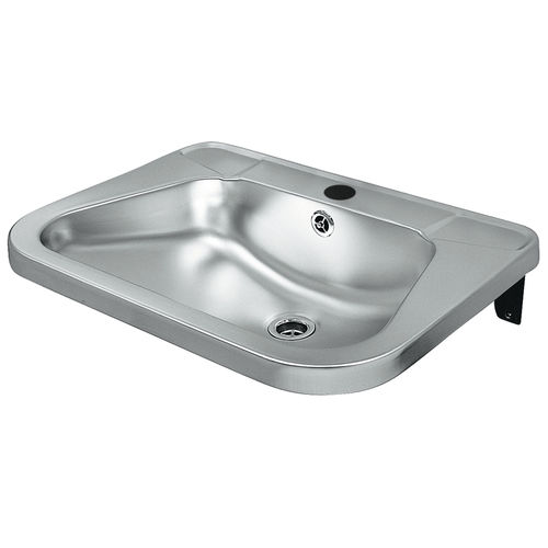 Lavandino sospeso - RS72 - Intra Teka - rettangolare / in acciaio inossidabile