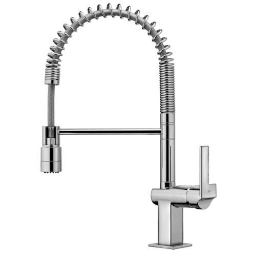 Miscelatore da appoggio - CUADRO: TPCU-SHOWER - Intra Teka - in acciaio inossidabile / da cucina / 1 foro