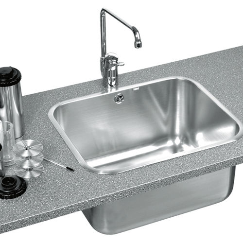 Lavabo da incasso - SK7030INSET - Intra Teka - in acciaio inossidabile / rettangolare / contemporaneo